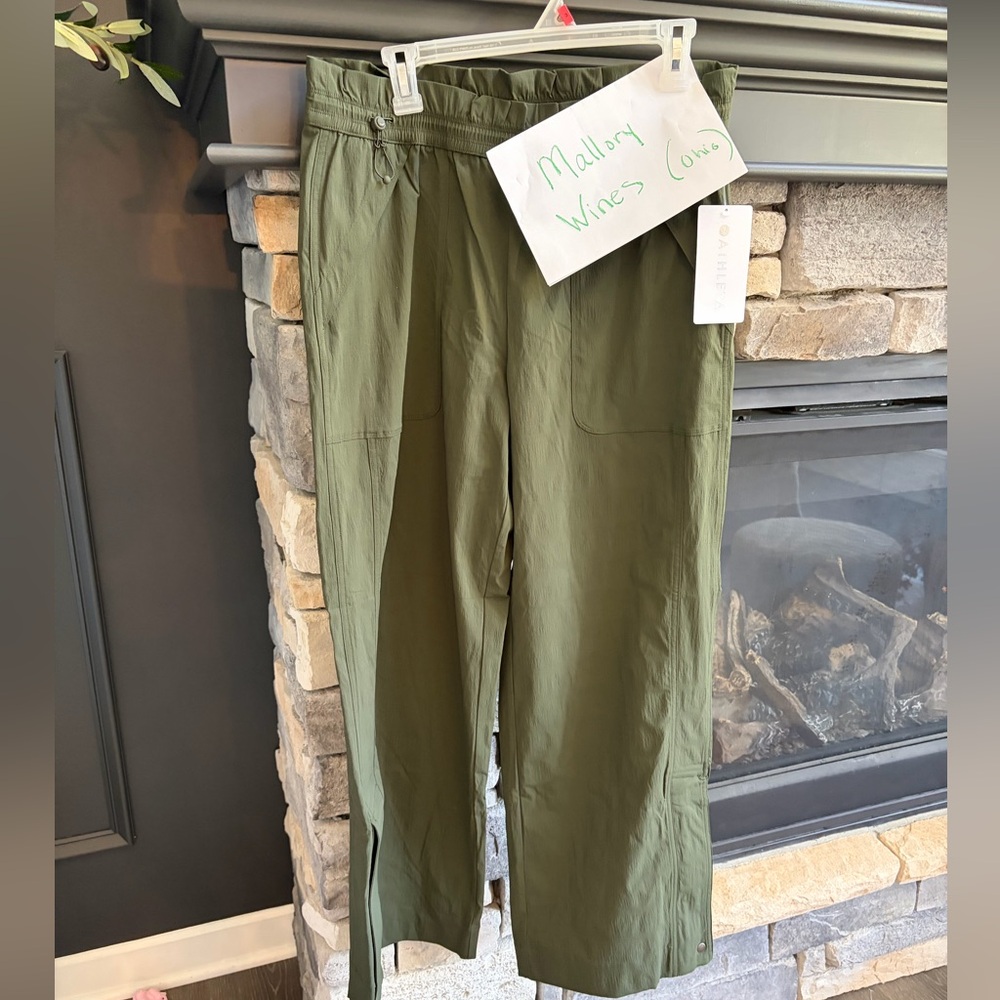 Athleta Olive Green Track Pants parachute pants